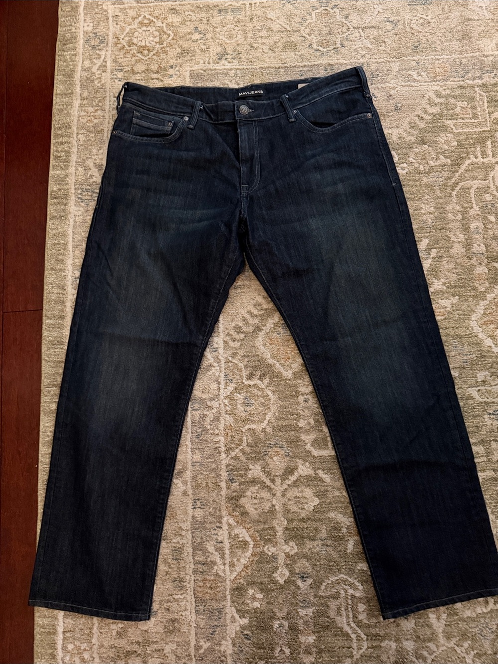 Mavi Men's Straight Jeans in Dark Indigo Blue